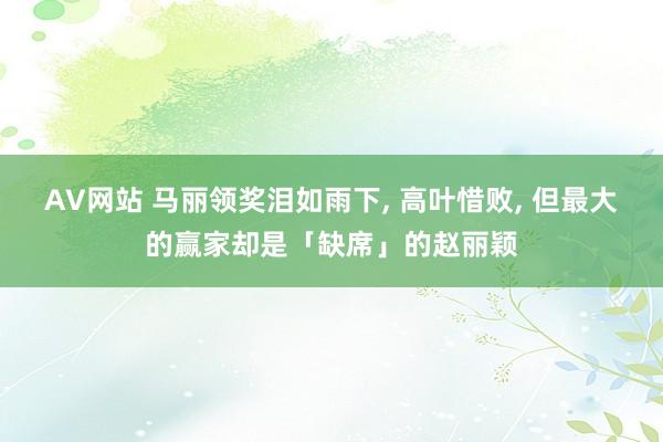 AV网站 马丽领奖泪如雨下, 高叶惜败, 但最大的赢家却是「缺席」的赵丽颖