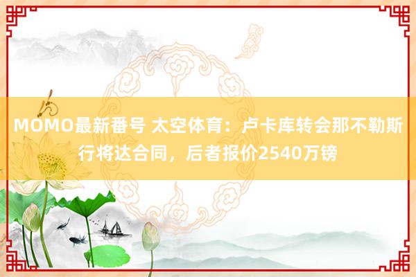 MOMO最新番号 太空体育：卢卡库转会那不勒斯行将达合同，后者报价2540万镑