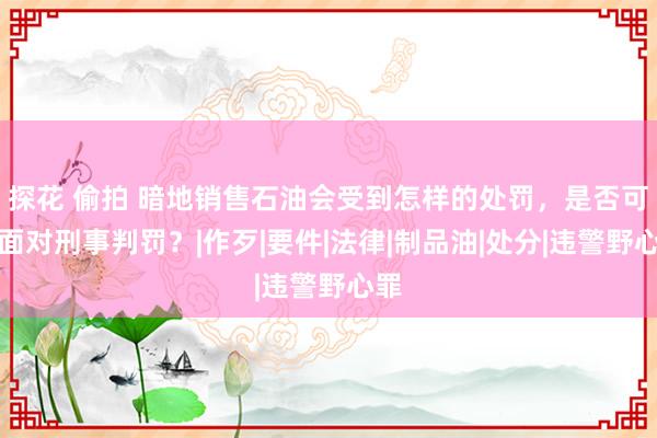 探花 偷拍 暗地销售石油会受到怎样的处罚，是否可能面对刑事判罚？|作歹|要件|法律|制品油|处分|违警野心罪